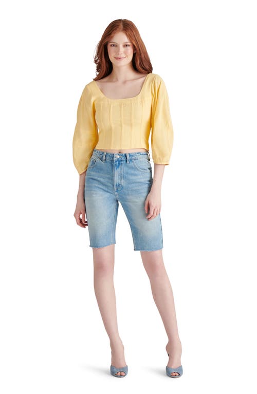 Steve Madden Shay Corset Crop Top In Golden Glow