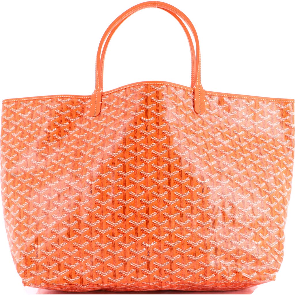 Pre-owned Goyard Goyard Saint Louis Tote Coated Canvas Gm In Orange