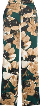 Anne Klein Floral Pull-On Wide Leg Pants