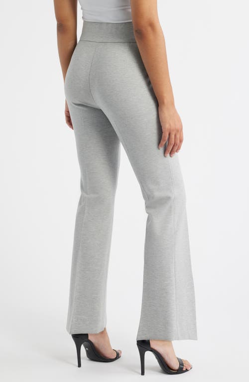 Anne Klein High Waist Bootcut Knit Pants In Gray