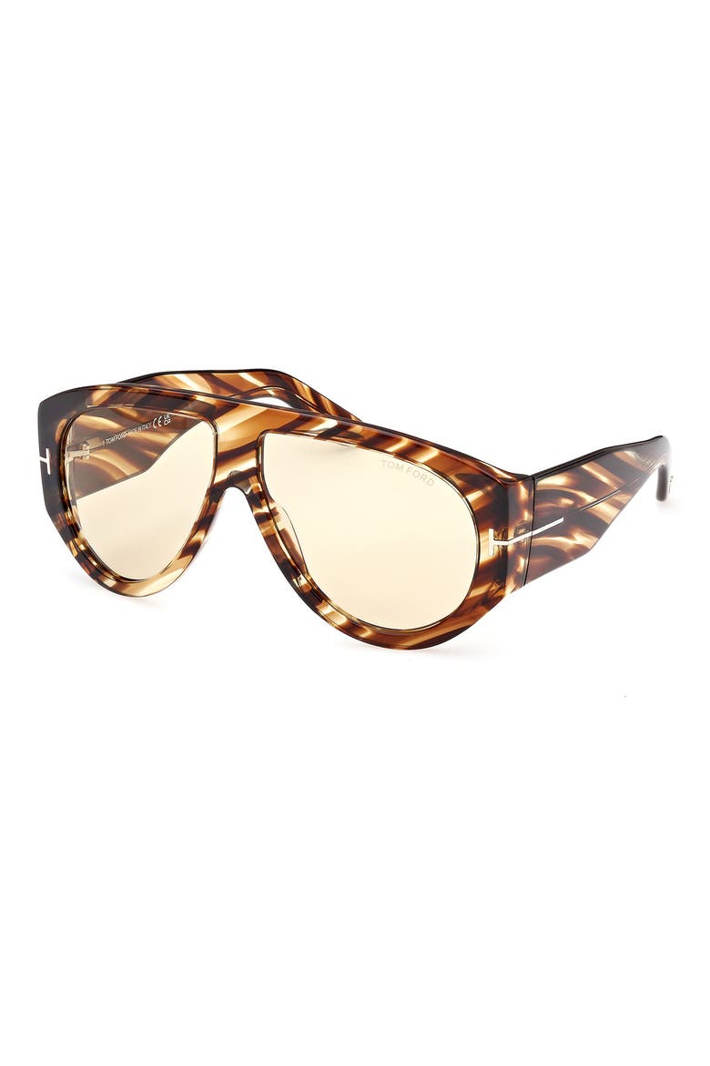 Bronson 60mm Aviator Sunglasses, Alternate, color, HAVANA/ OTHER / BROWN