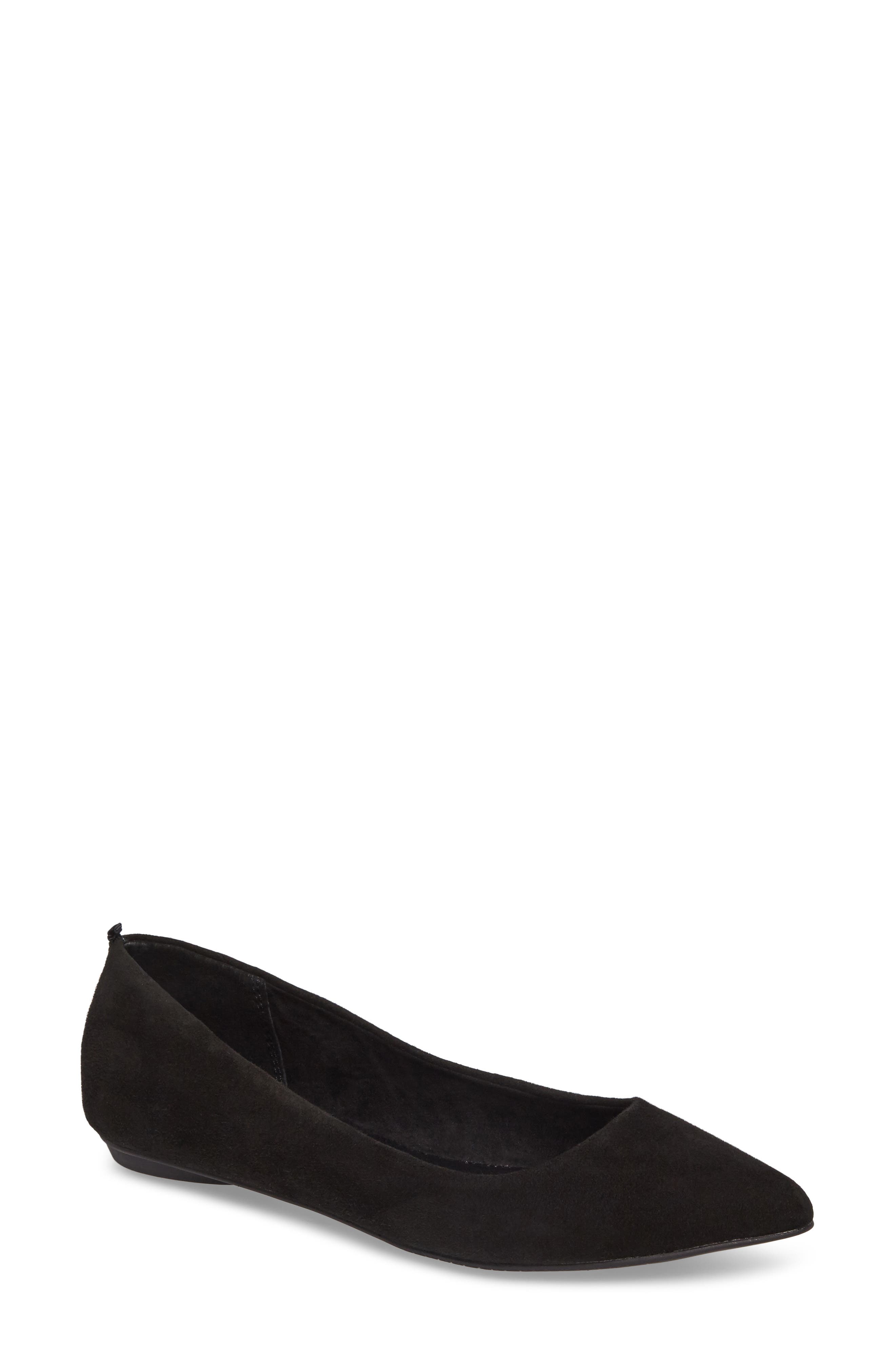 Sasha Flat, Main, color, BLACK SUEDE