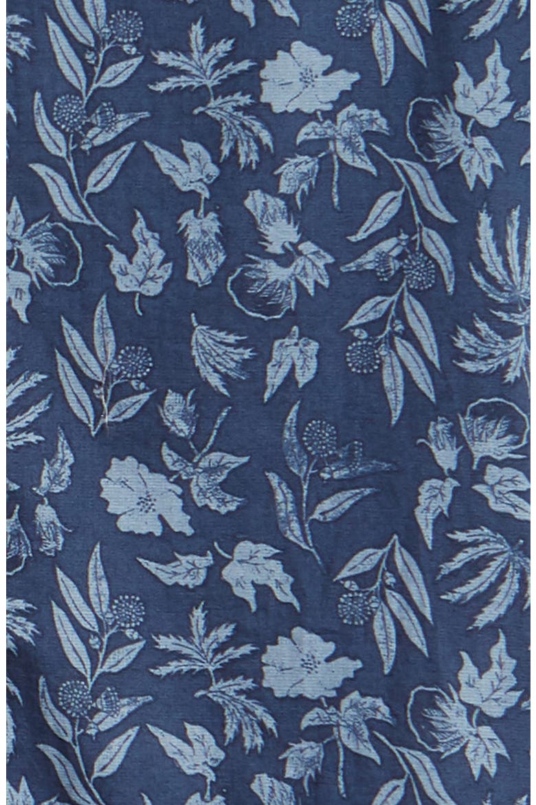 Lightweight A/C® Regular Fit Print Cotton & Hemp Short Sleeve Shirt, Alternate, color, FIBER FLORA/ STONE BLUE