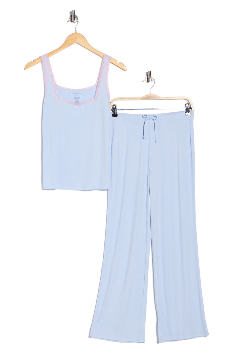 Revival Rib Pajamas, Alternate, color, MOONBEAM