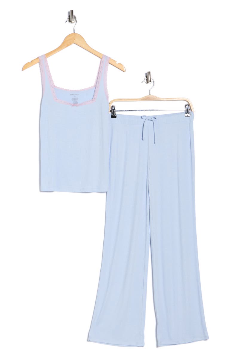 Honeydew Revival Rib Pajamas, Alternate, color, Moonbeam