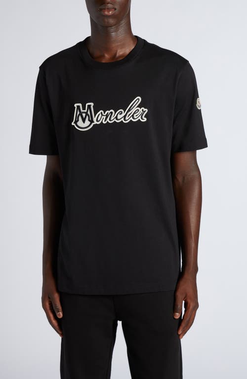 Moncler Small Logo T-shirt In Black