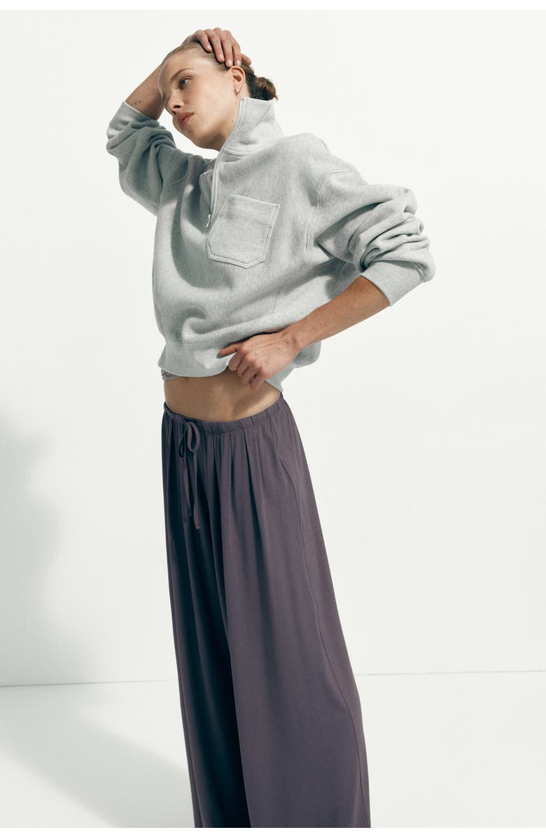 H&M Jersey Drawstring Trousers, Alternate, color, Dusty Purple