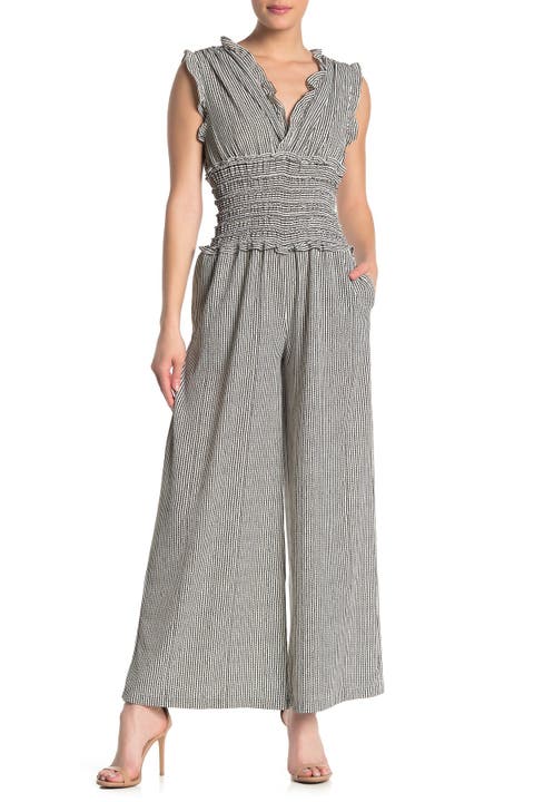 Wide Leg Crepe Jumpsuit