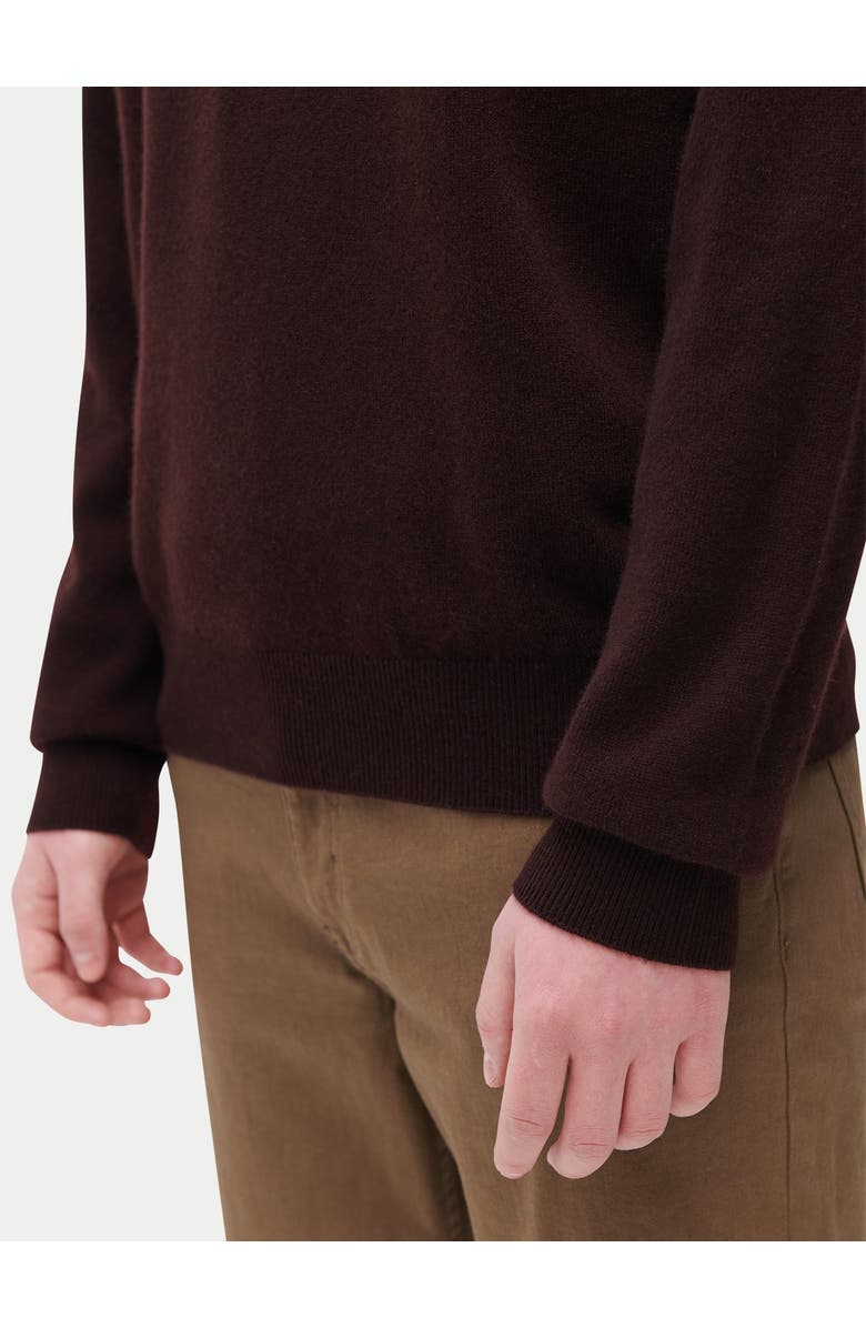 GOBI Mongolian Cashmere Essential Crewneck Cashmere Sweater, Alternate, color, Coffee Bean