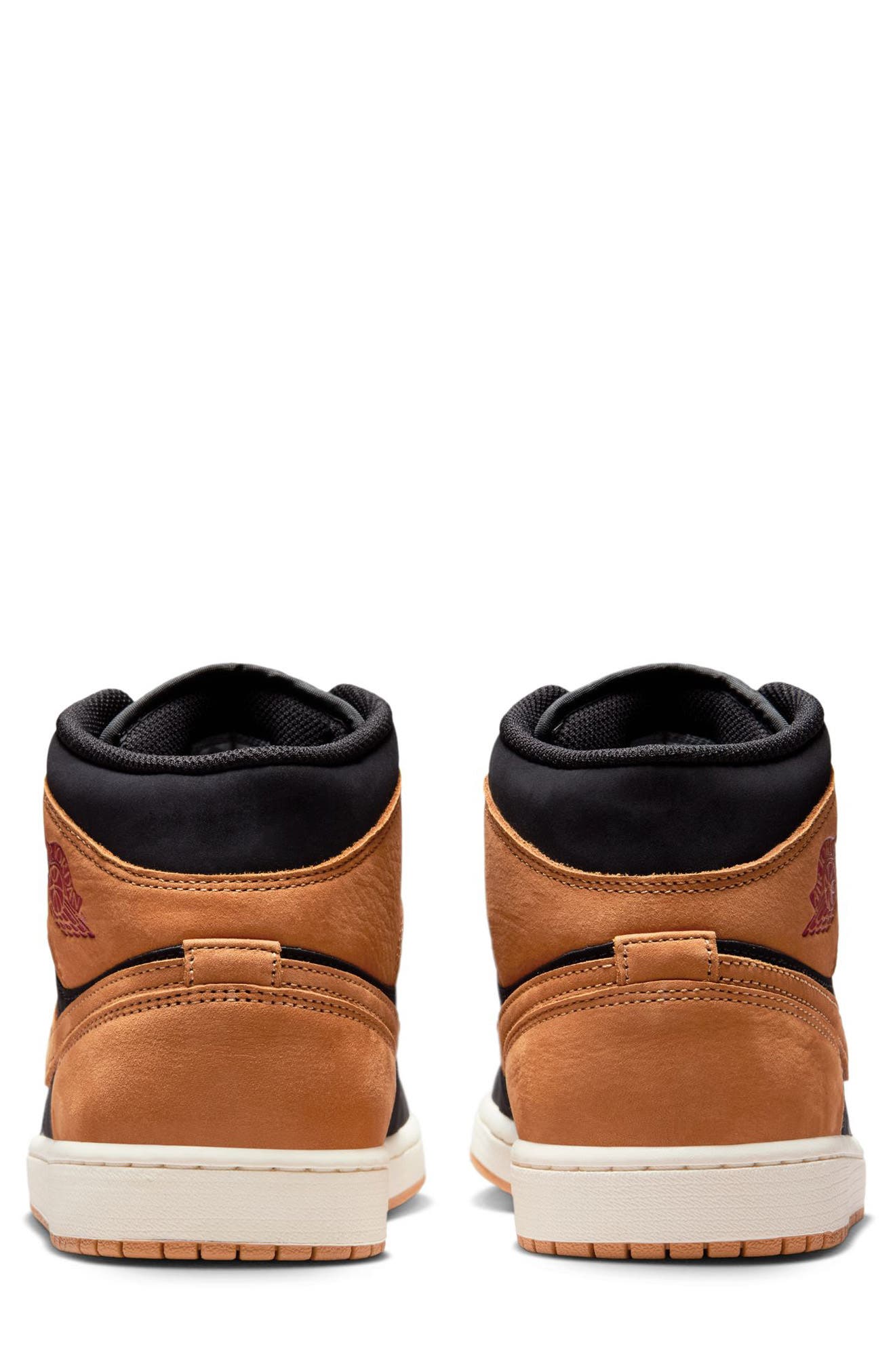 Jordan Air Jordan 1 Mid SE Sneaker, Alternate, color, Black/ Flax/ Varsity Red