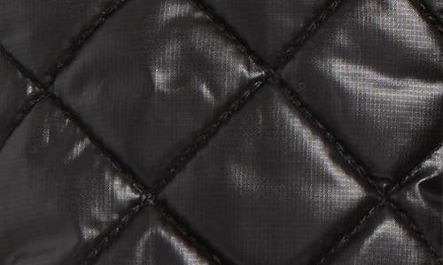 Ugg ® All Weather Genuine Shearling Trim Quilted Gloves In Black