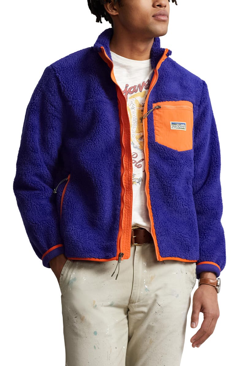 Polo Ralph Lauren Faux Shearling Zip Jacket, Main, color,