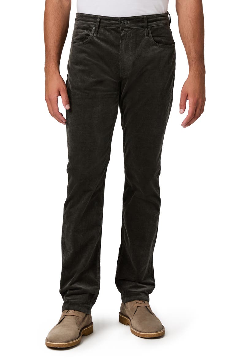 Normandie Straight Leg Corduroy Pants, Main, color, DARK IRON