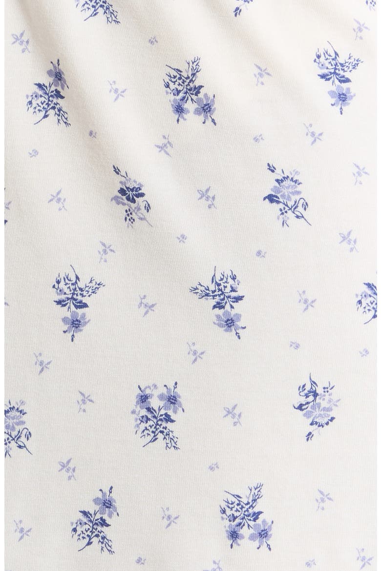 Moonlight Eco Short Pajamas, Alternate, color, IVORY- BLUE TAPESTRY FLORAL