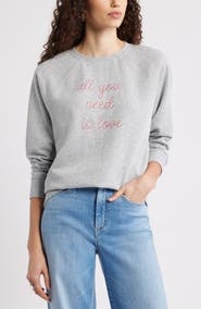 Caslon® All You Need is Love Embroidered Sweatshirt
