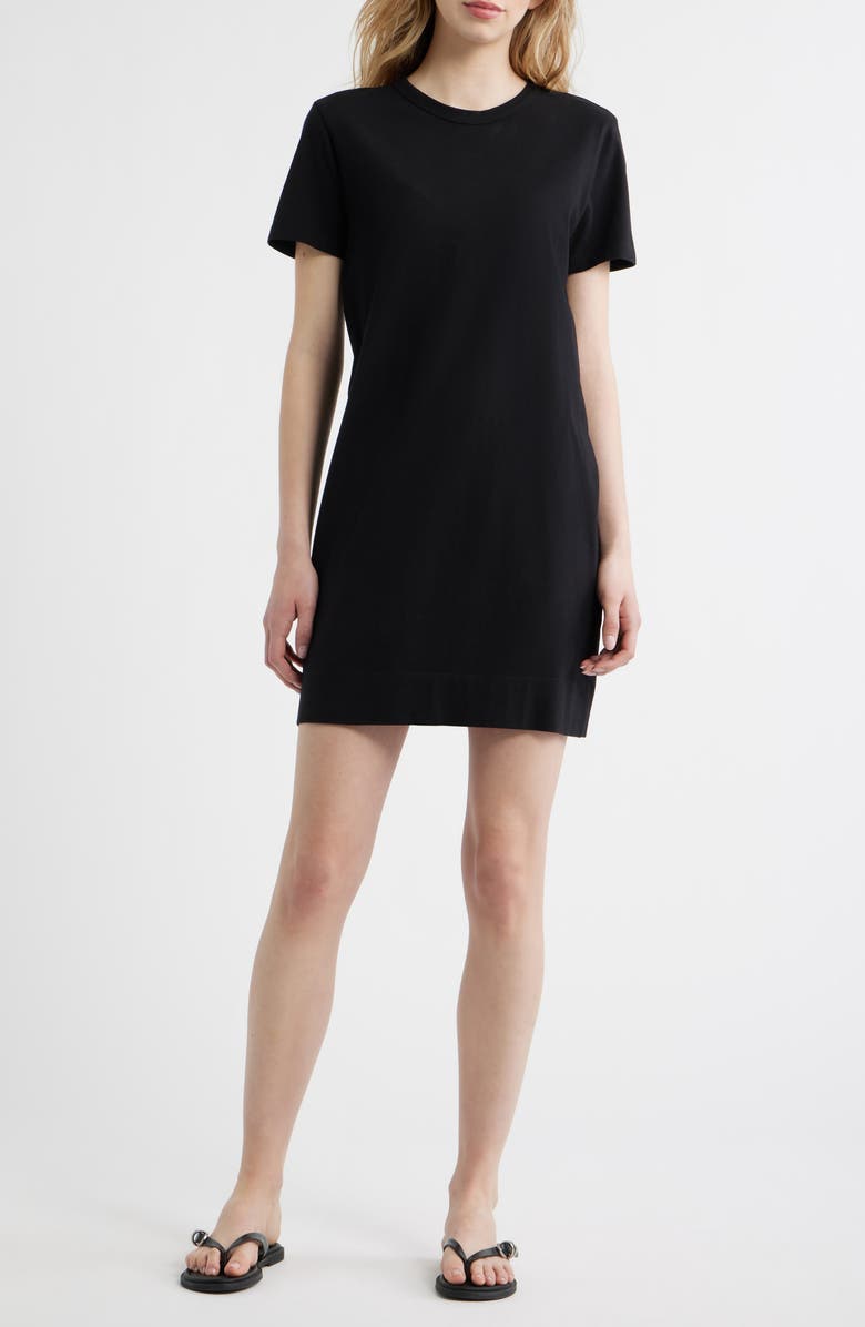 Madewell T-Shirt Minidress, Main, color, Jet Black