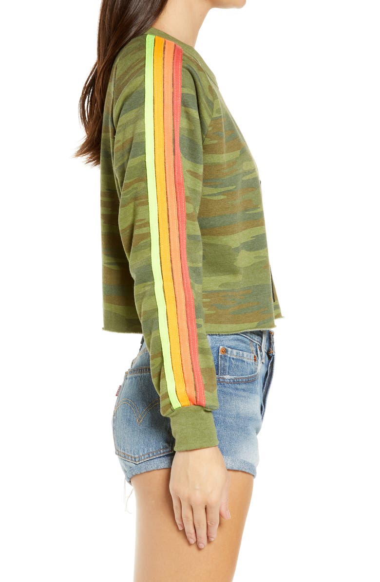 Aviator Nation Bolt Crop Sweatshirt, Alternate, color,