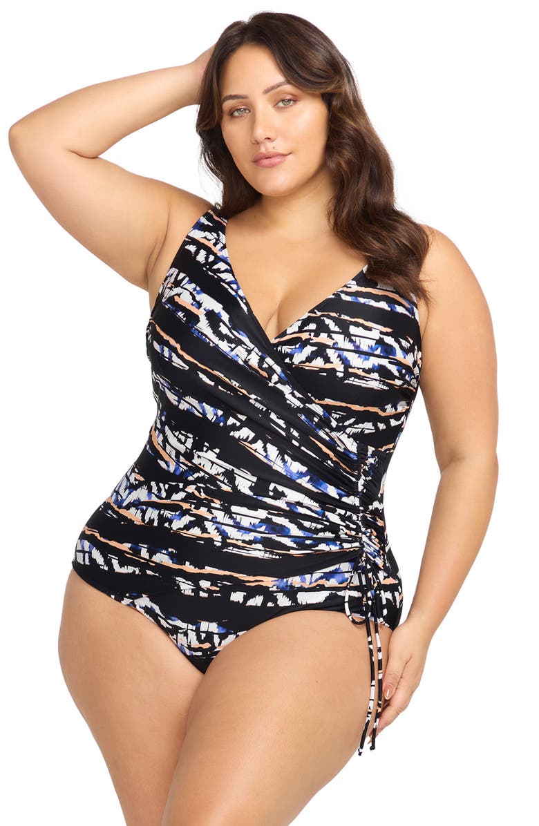 Artesands Provenance Rembrant Ruched One-Piece Swimsuit, Alternate, color,