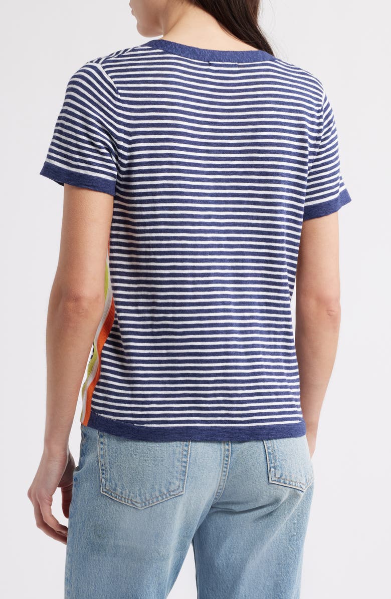 Hatley Patriot Stripe V-Neck T-Shirt, Alternate, color, 