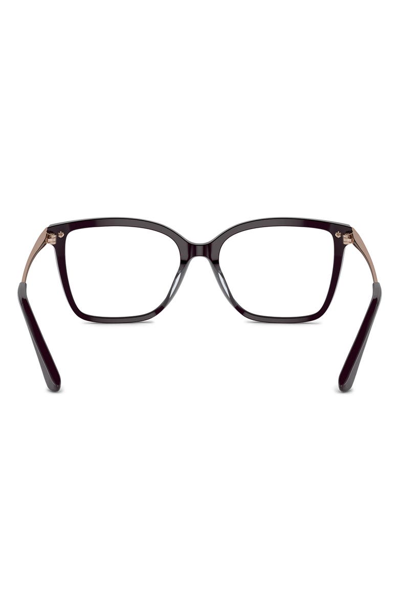 Michael Kors Shenandoah 53mm Square Optical Glasses, Alternate, color, Cordovan