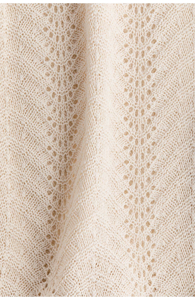 H&M Crochet-look Midi Dress, Alternate, color, Light Beige