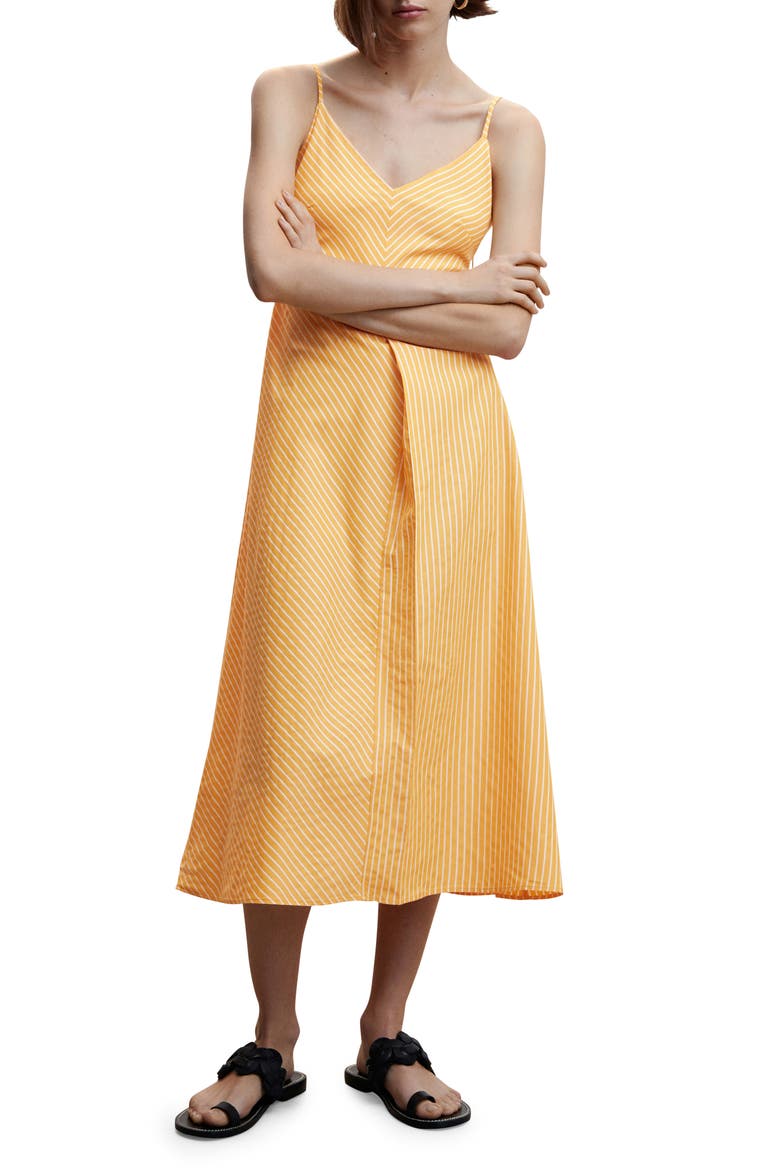 Stripe A-Line Sundress, Main, color, YELLOW
