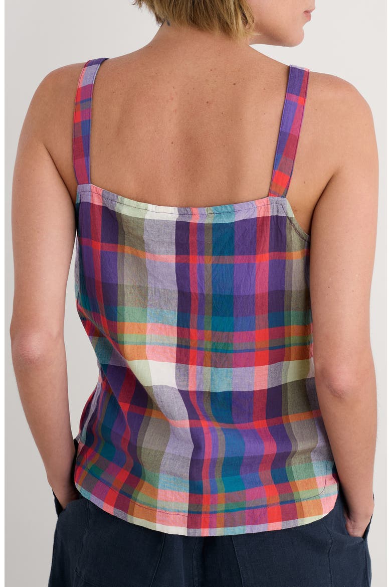Hares Tail Relaxed Organic Cotton Tank, Alternate, color, FLORABUNDA MULTI DAMSON