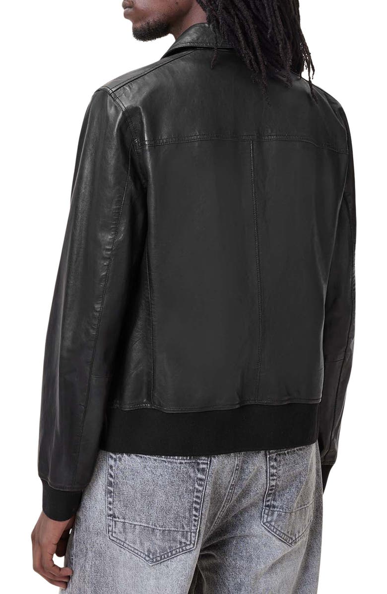 AllSaints Gen Leather Jacket, Alternate, color, 