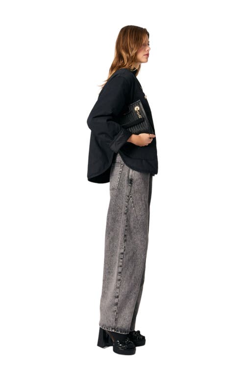 Maje Reversible Quilted Coat In Black
