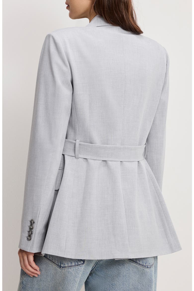 Essential Belted Suit Blazer, Alternate, color, CROSSHATCH GREY