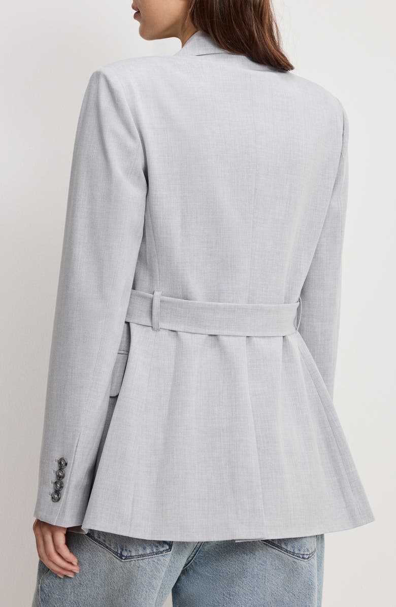 Good American Essential Belted Suit Blazer, Alternate, color, Crosshatch Grey