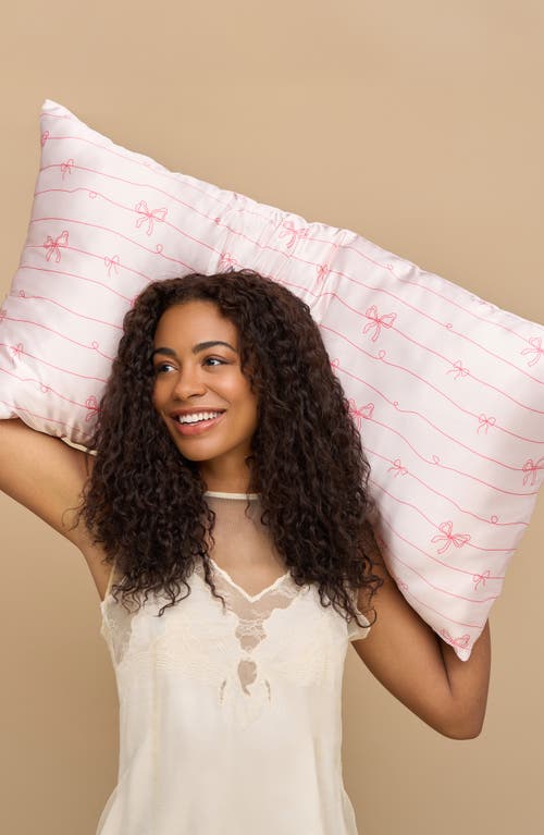 Kitsch King Satin Pillowcase In Pink