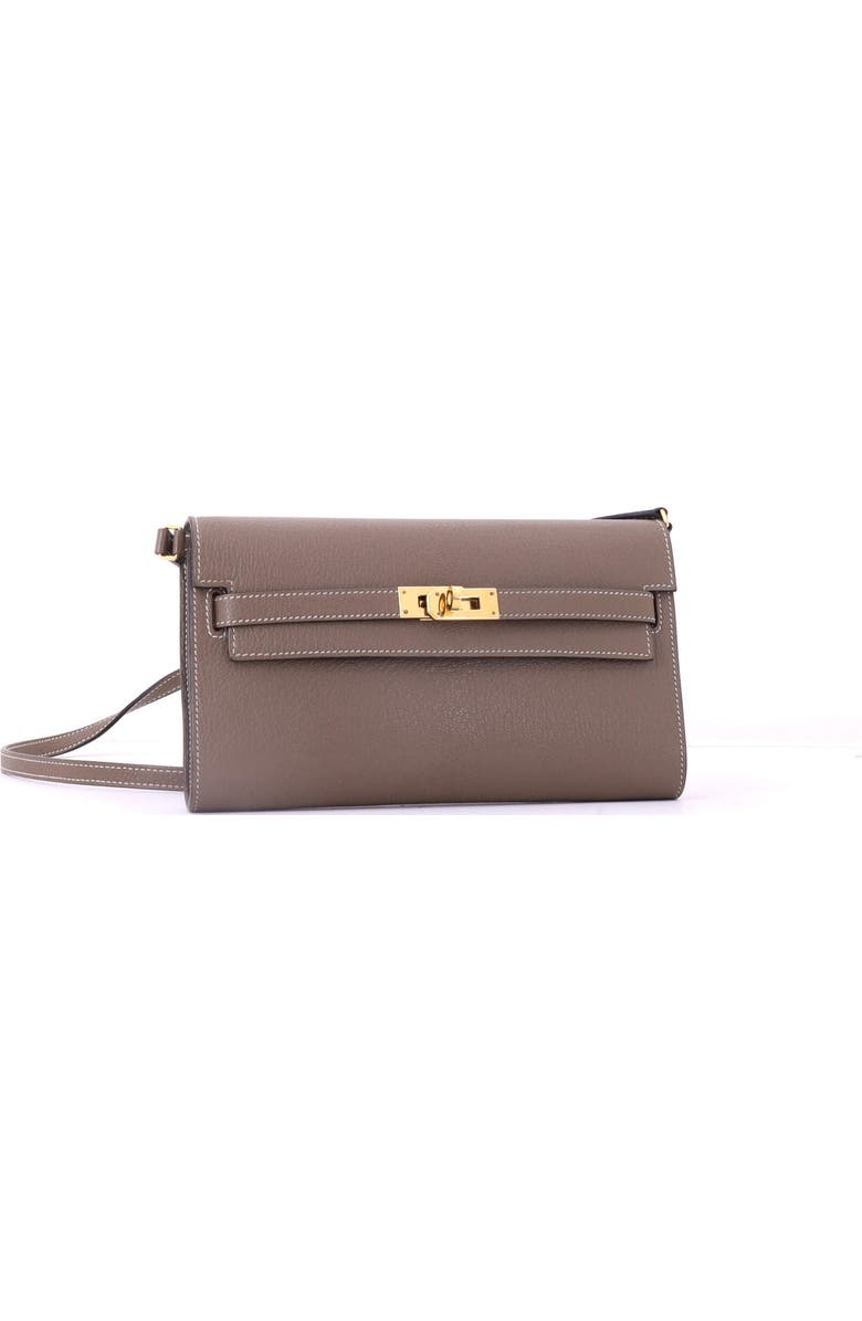 Pre-Owned Hermes Kelly To Go Wallet Chevre Mysore, Alternate, color, Etoupe