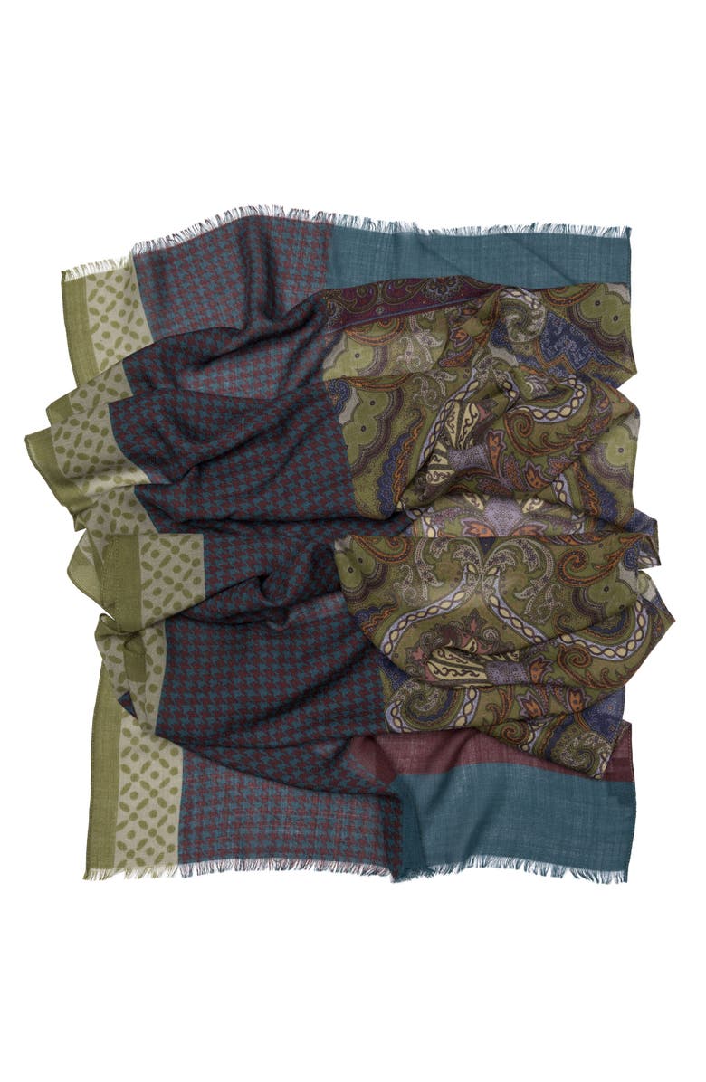 Elizabetta Aosta - Wool Scarf, Alternate, color, Olive Green
