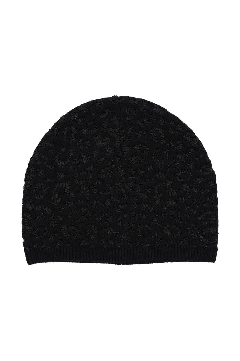 Ocelot Knit Hat, Main, color, Black
