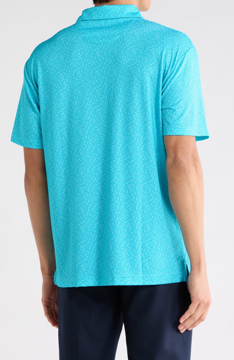 Callaway Mini Geometric Print Knit Golf Polo, Alternate, color, Blue Curacao