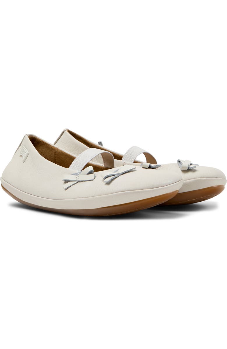 Camper Twins Ballet Flat, Main, color, White Natural