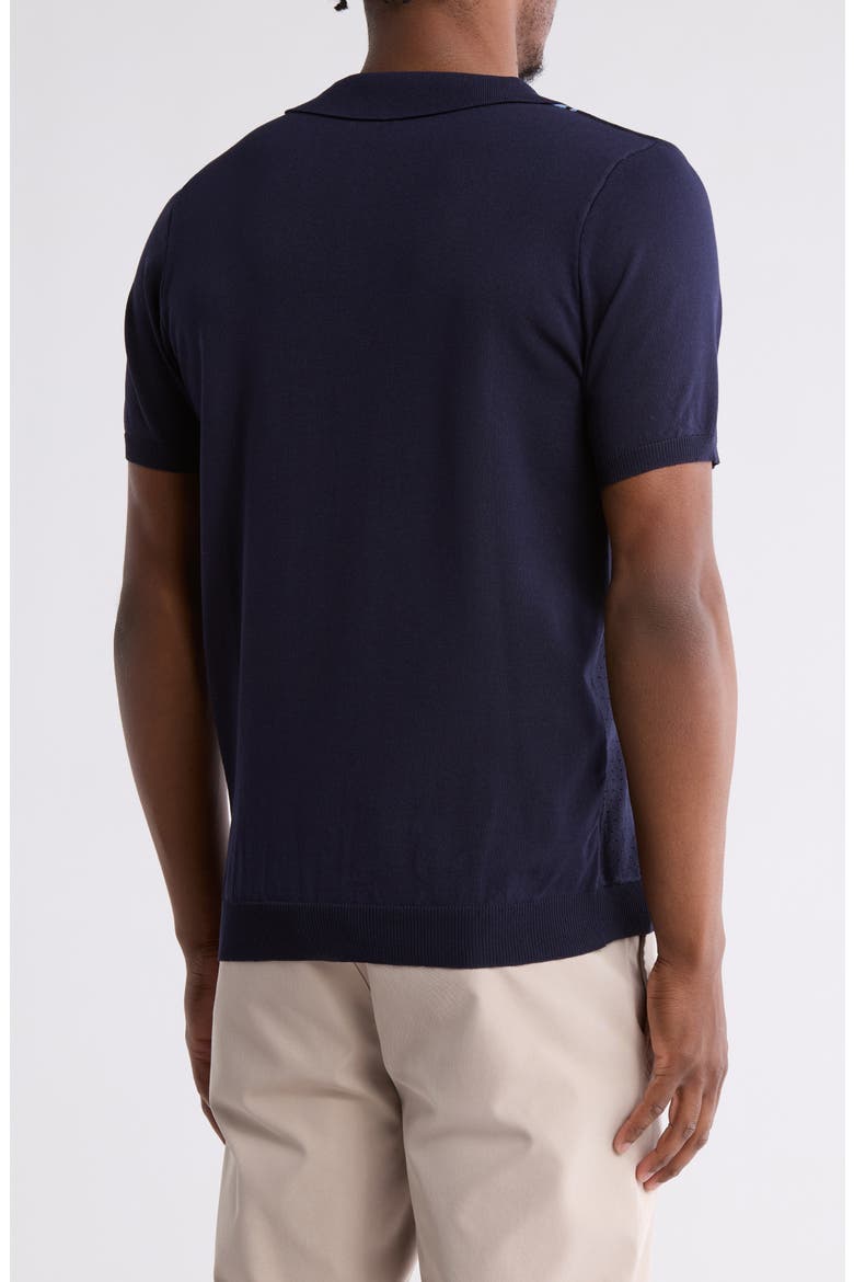 Slim Fit Sweater Knit Polo, Alternate, color, NAVY