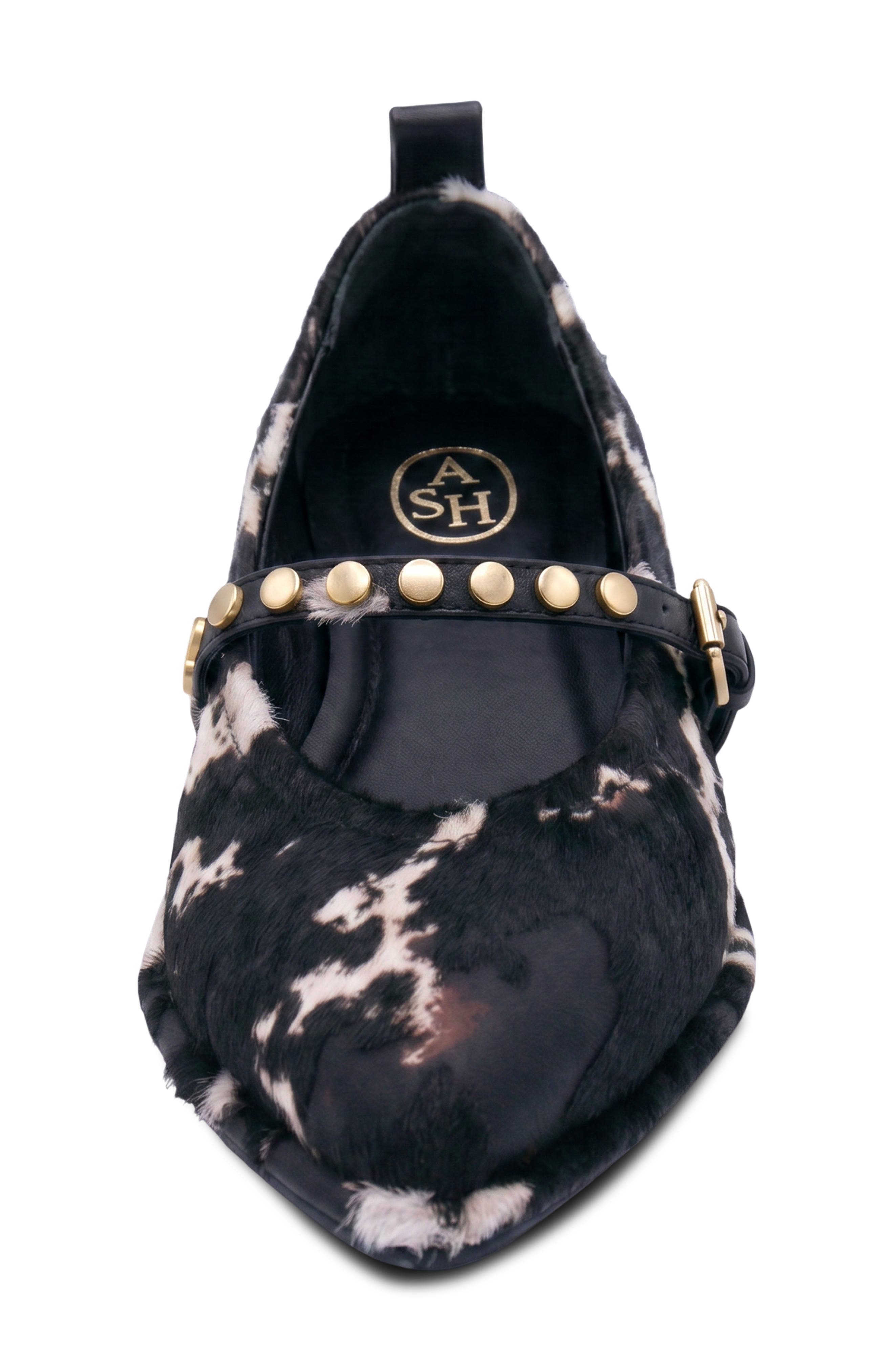 Bella Studded Mary Jane Flat, Alternate, color, BLACK EDGY