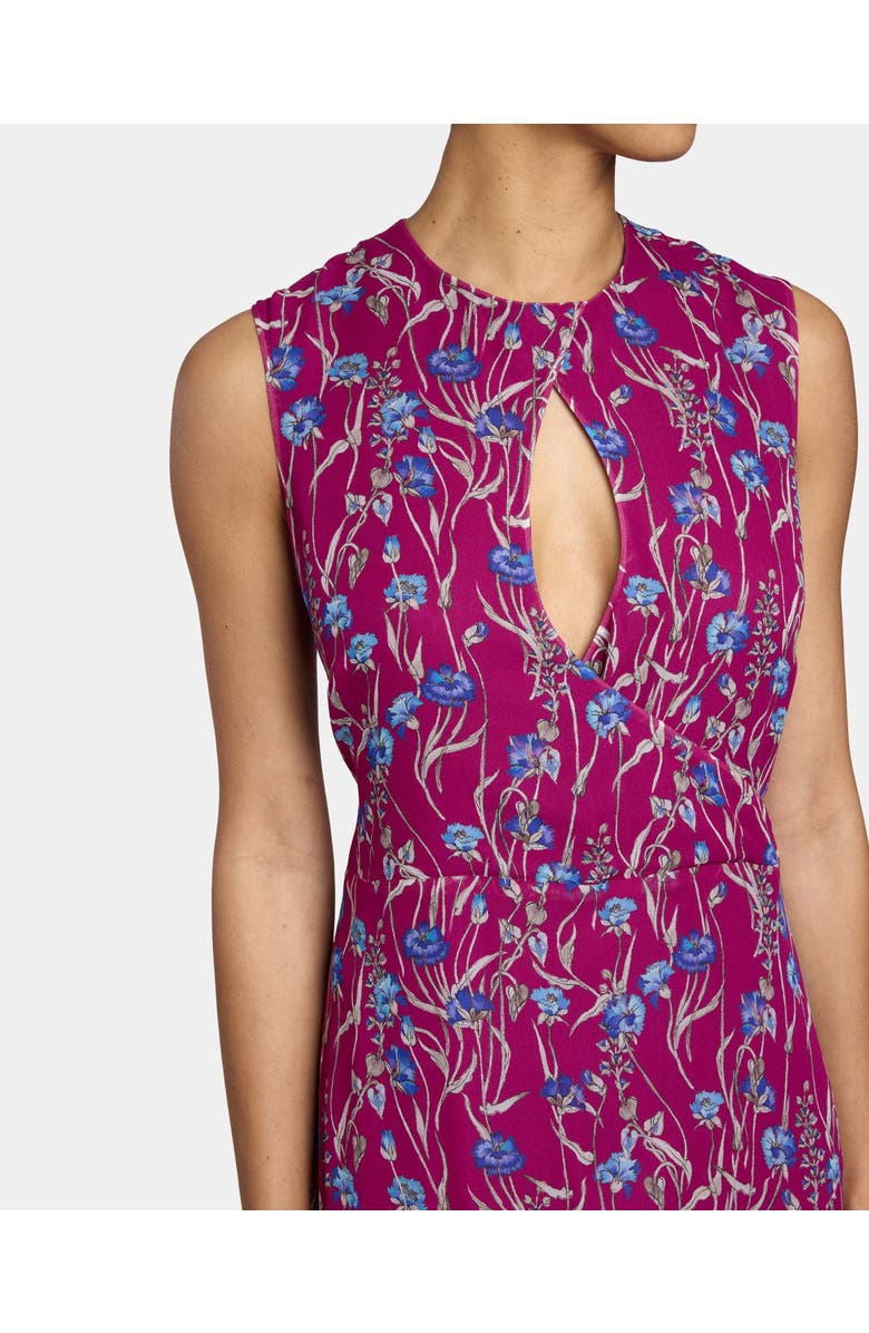 Santorelli KAY Sleeveless Fit and Flare Keyhole Midi Dress in Floral Georgette, Alternate, color, 