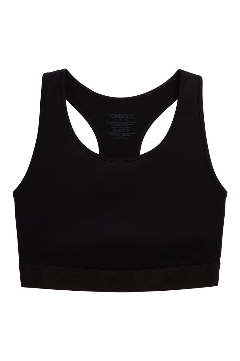 Racerback Compression Top, Main, color, BLACK