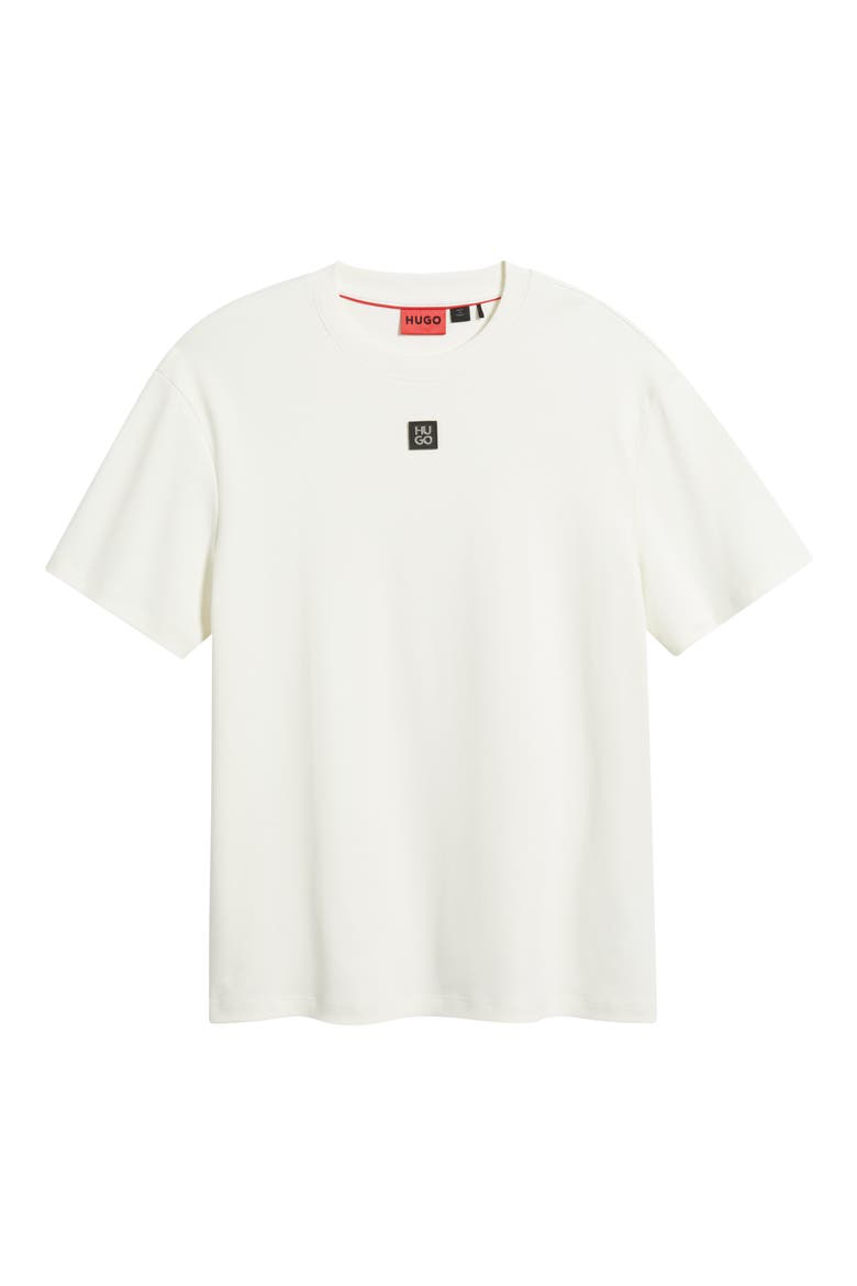 Dalile Logo Badge Cotton T-Shirt, Alternate, color, NATURAL