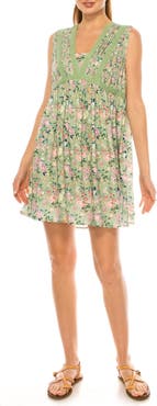 A COLLECTIVE STORY Floral Print Babydoll Minidress
