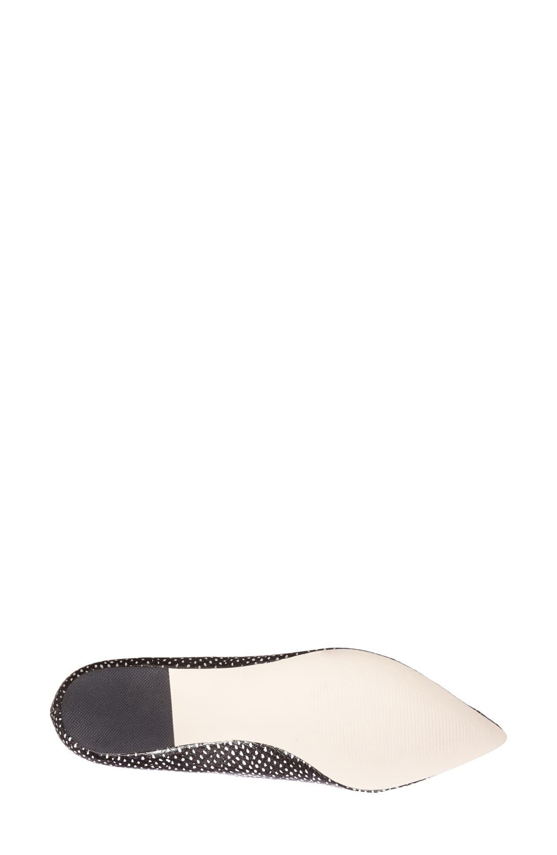 'Quinn' Pointy Toe Ballet Flat, Alternate, color, BLACK