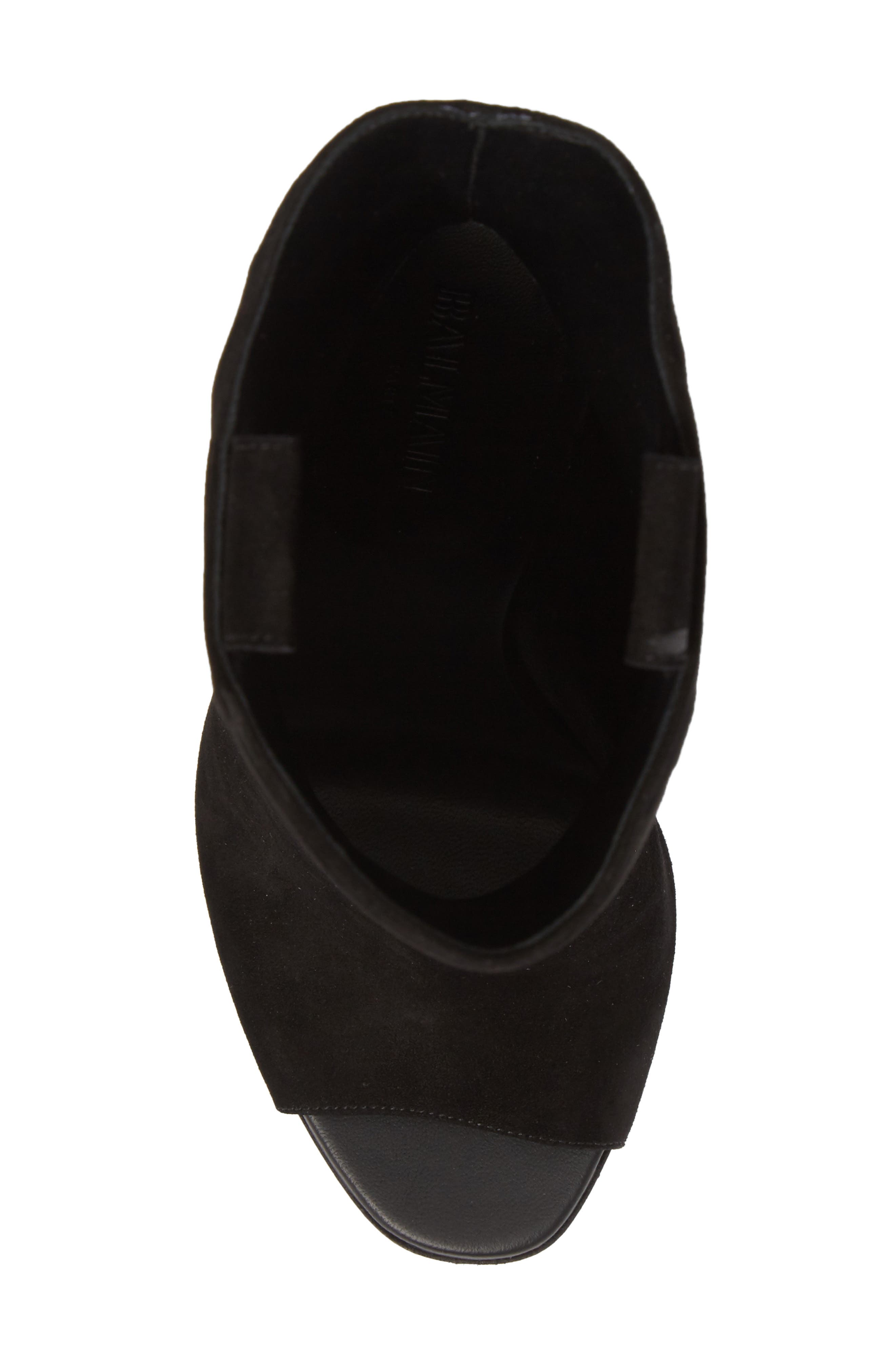 Balmain Clea Logo Embossed Bootie, Alternate, color, 