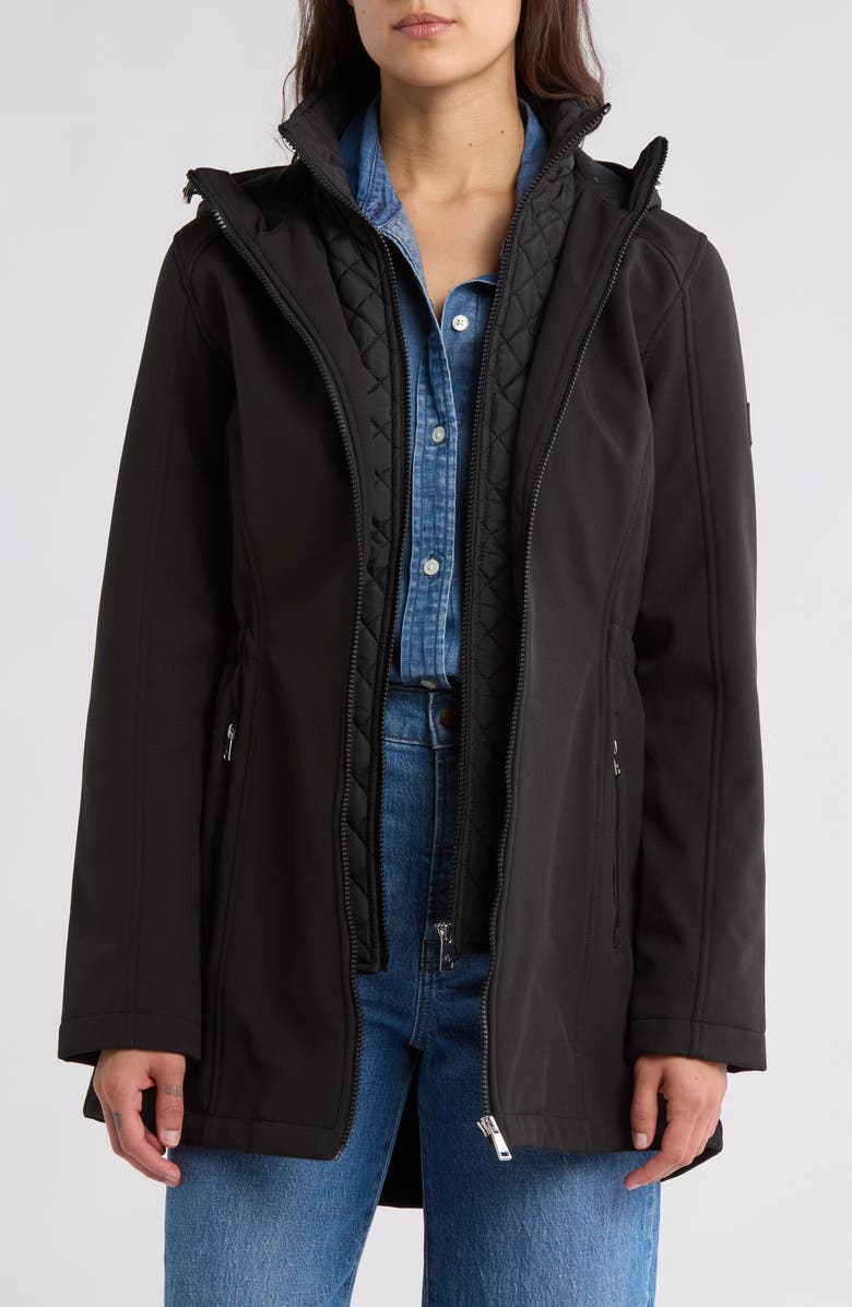 Lauren Ralph Lauren Quilted Bib Hooded Softshell Jacket, Main, color,