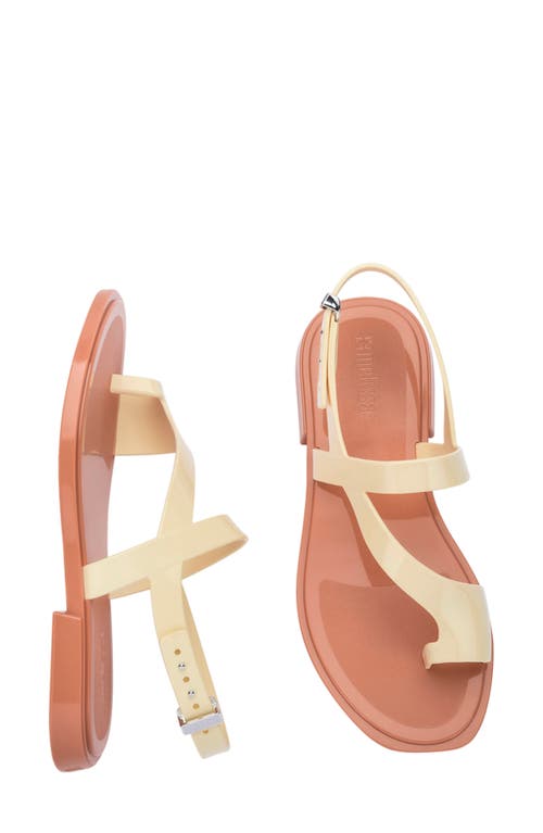 Melissa Cassie Slingback Sandal In Brown/beige