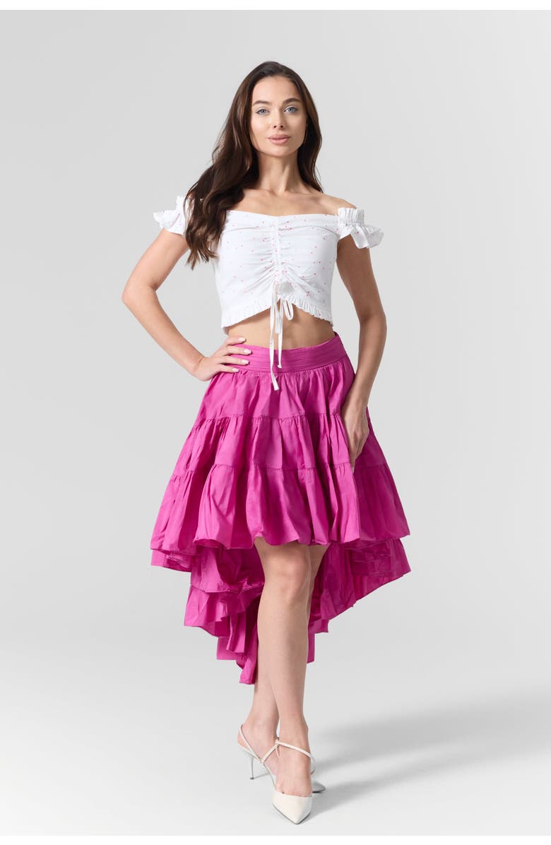 Le Fafo Off-Shoulder Top & Skirt Set, Alternate, color, Pink