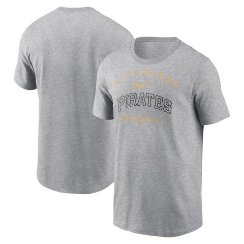 Men's Nike Heather Gray Pittsburgh Pirates Home Team Athletic Arch T-Shirt
