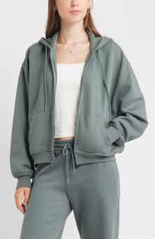 BP. Relaxed Cotton Blend Zip Hoodie